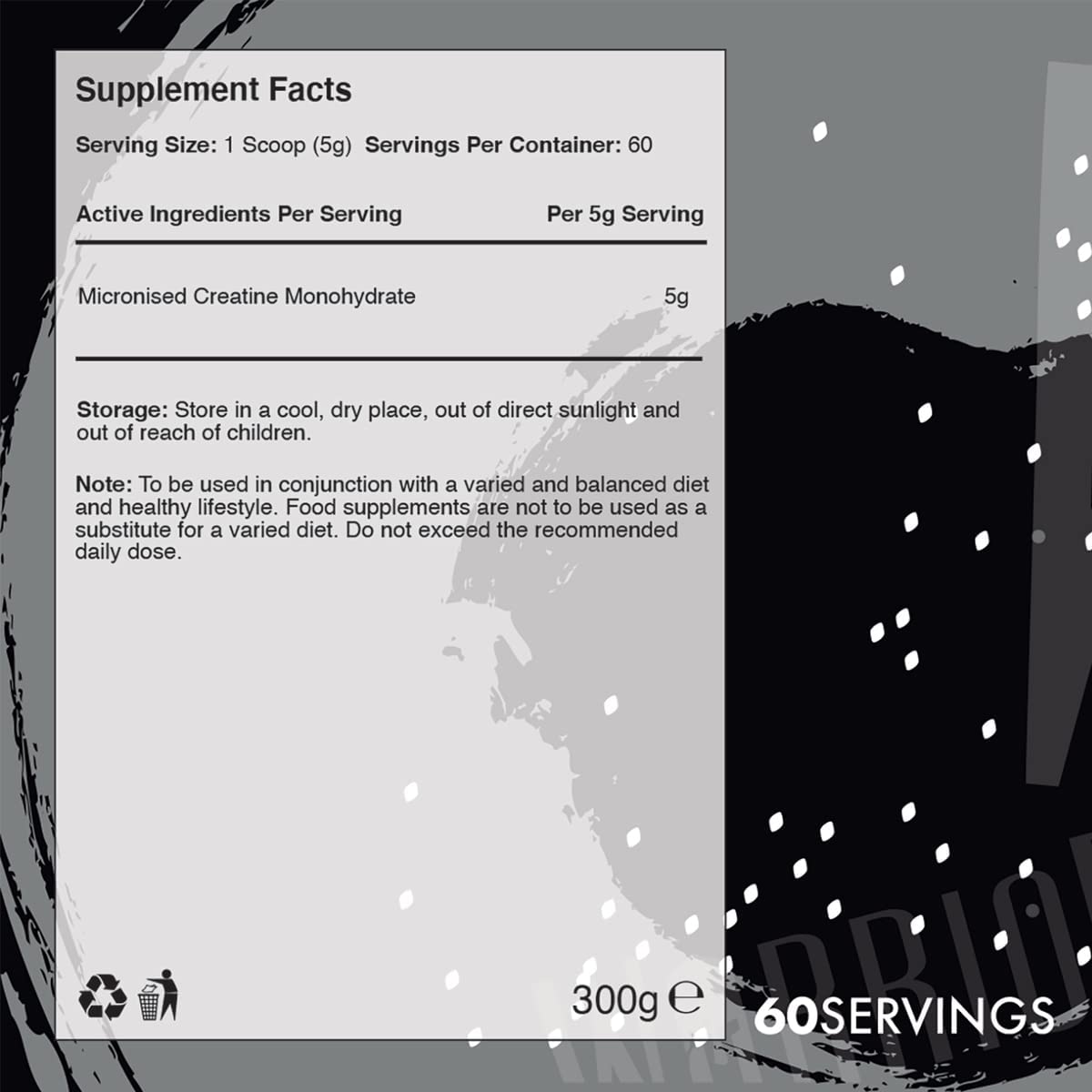 Warrior Supplements Essentials Creatine Powder, 300 g - Image 3