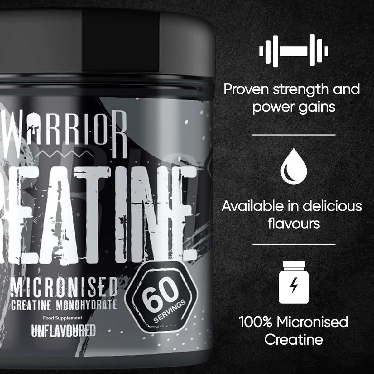 Warrior Supplements Essentials Creatine Powder, 300 g - Image 2