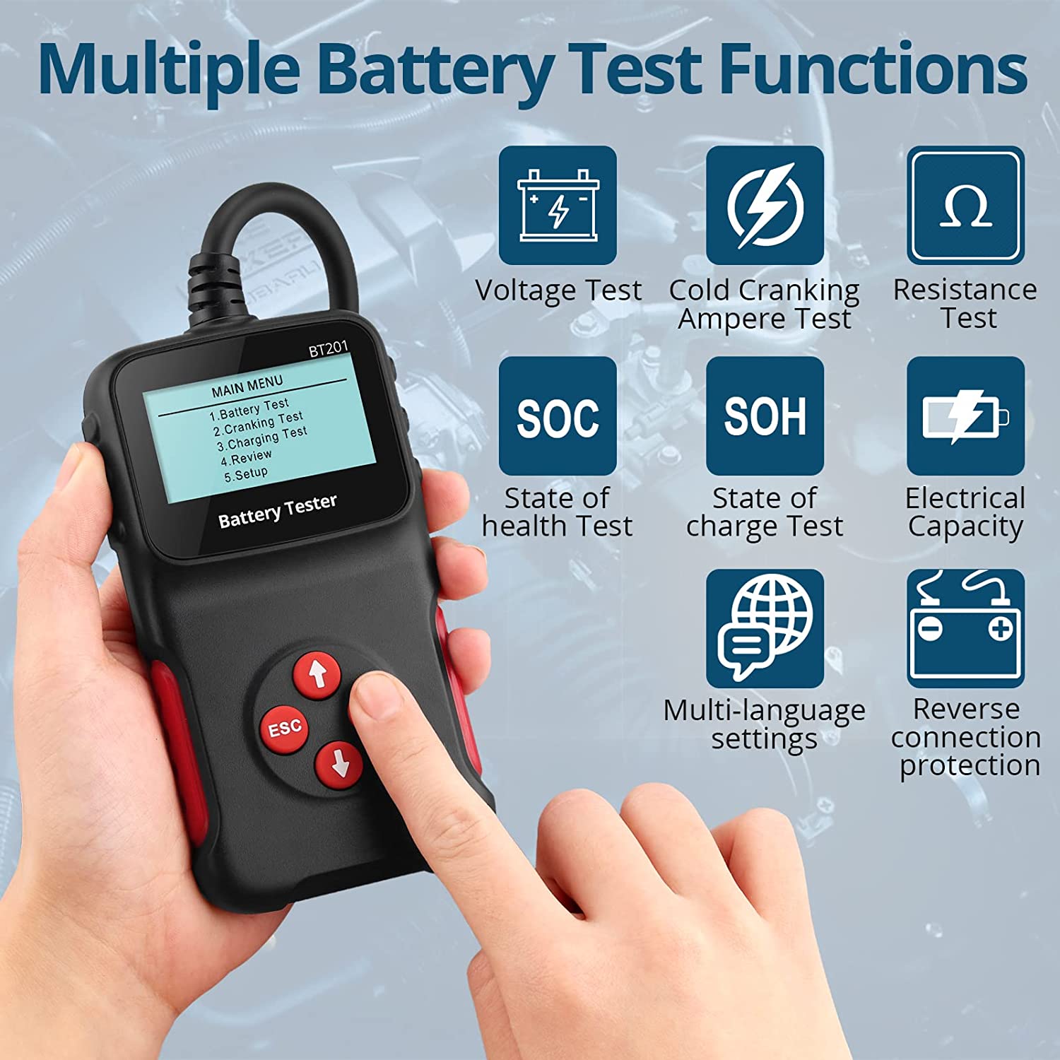 ALLmeter Car Battery Tester 100-2000 CCA 12V - Image 3