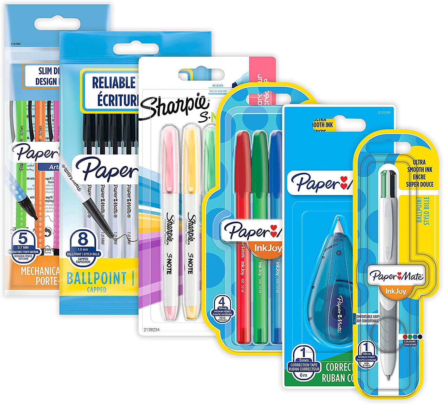 Paper Mate & Sharpie Pens Set | Stationary Supplies | Ballpoint Pens, Highlighters, Mechanical Pencils & Correction Tape | Perfect for School & Office | 23 Count - Image 4