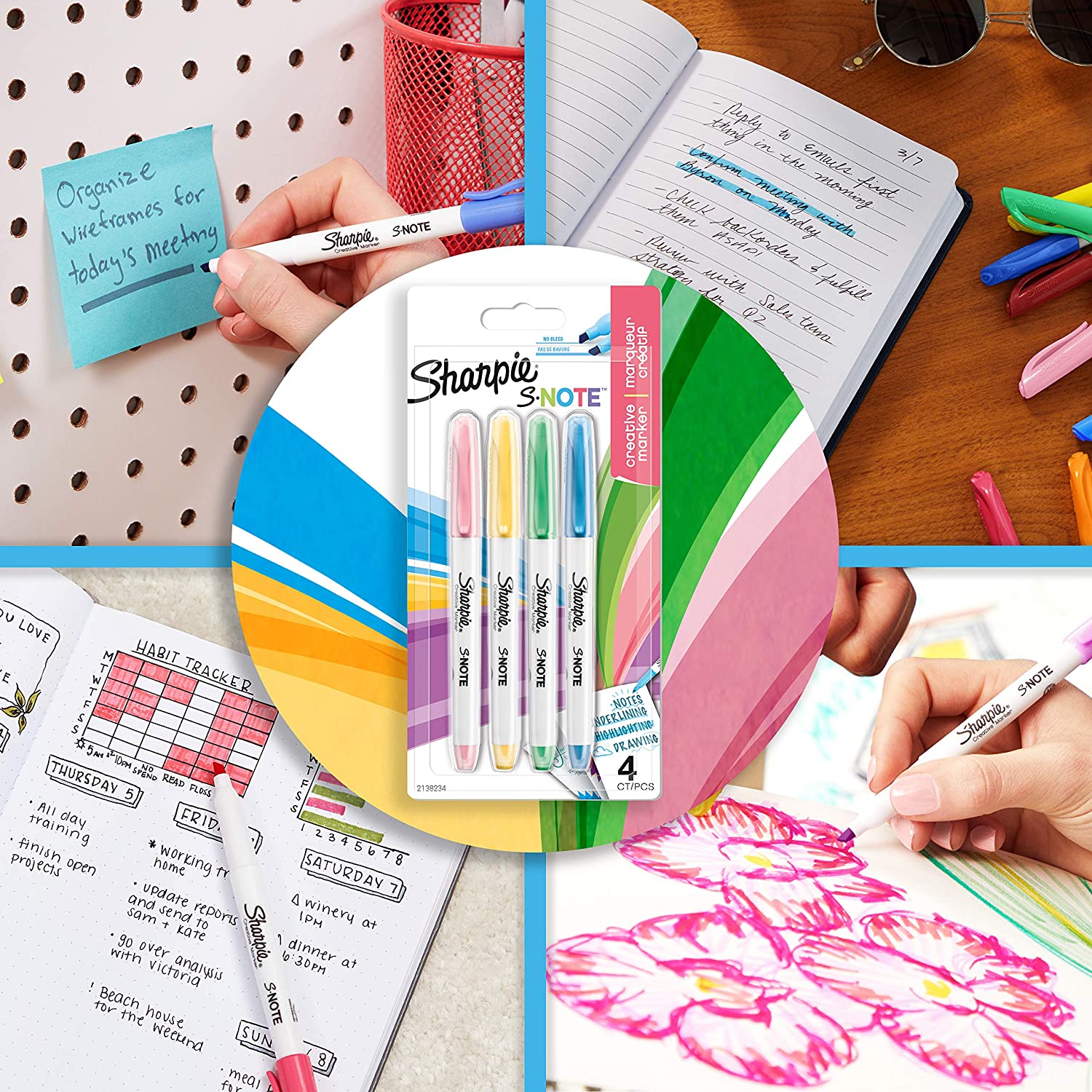 Paper Mate & Sharpie Pens Set | Stationary Supplies | Ballpoint Pens, Highlighters, Mechanical Pencils & Correction Tape | Perfect for School & Office | 23 Count - Image 2